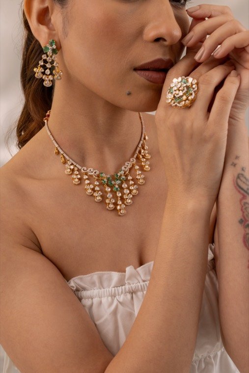Portrait wearing jewellery, look 3, Gold Point Jewellers, Surat