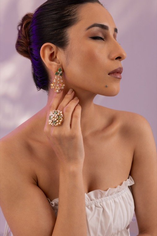 Portrait wearing jewellery, look 7, Gold Point Jewellers, Surat