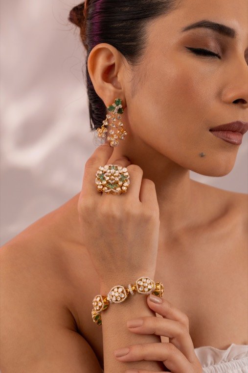 Portrait wearing jewellery, look 8, Gold Point Jewellers, Surat