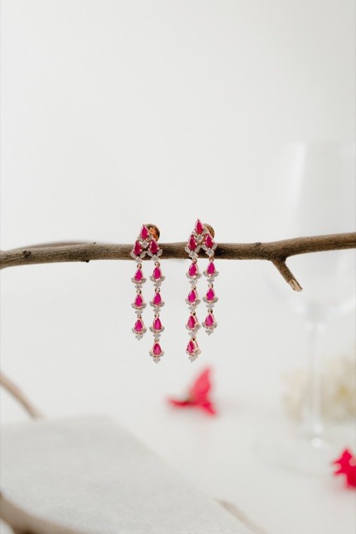 Coloured stone jewellery, piece 2, Gold Point Jewellers, Surat