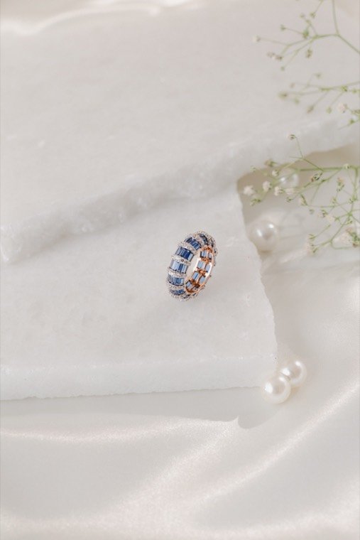 Coloured stone jewellery, piece 6, Gold Point Jewellers, Surat