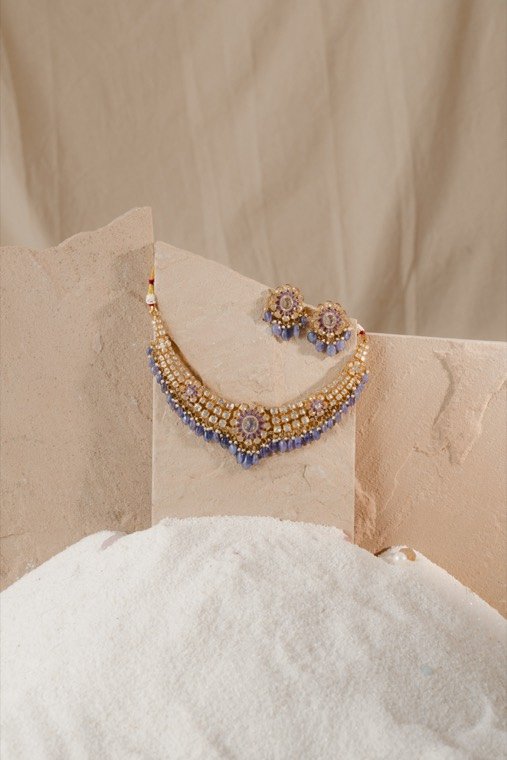 Fine jewellery in soft light, piece 1, Gold Point Jewellers, Surat